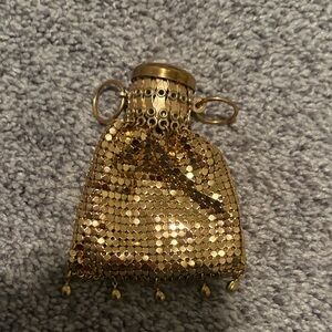 Vintage Whiting-Davis Style Expandable Gold Mesh Pouch/Beggar’s Purse